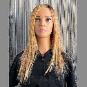 BELLE TRESS Kushikamana 23 in Sugar Cookie With Hazelnut, Lace Front, Mono Part